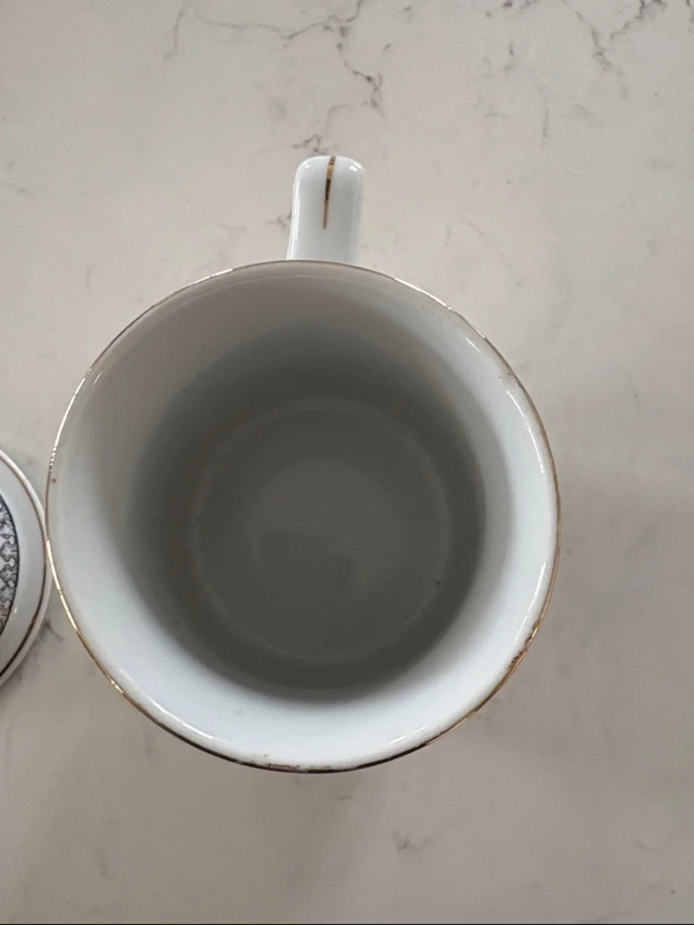 Vintage Chinese‎ floral/bird mug with cover
